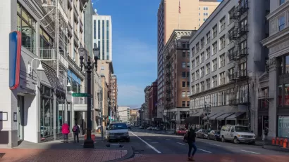 Street scene in Portland, Oregon