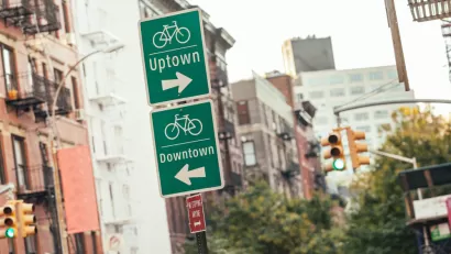 New York Bike Signage