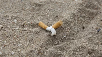 Cigarette Litter Beach