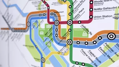 Transit map for Washington. D.C.