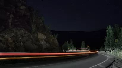 Highway at night