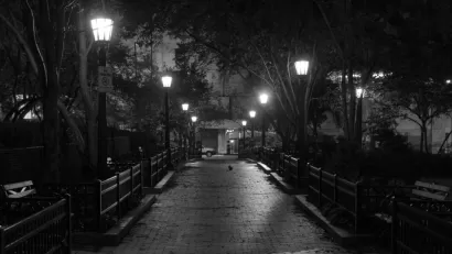 park at night