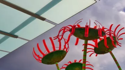 The Sonic Bloom display at Seattle Center