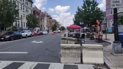 Adams Morgan pedestrian zone during COVID-19 pandemic