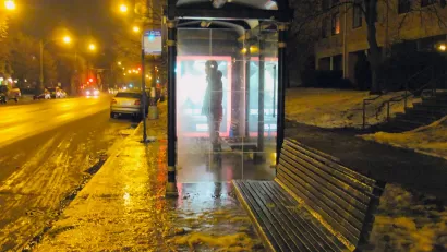 Bus Stop Winter