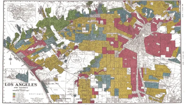 Los Angeles in 1939, as determined by the  Home Owners’ Loan Corporation (HOLC).
