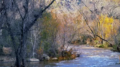 The San Diego River where it passes through the Mission Trails Regional Park.