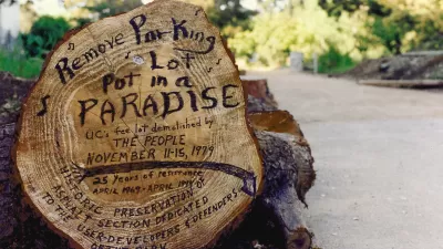 Unofficial monument to 25 years of People's Park, Berkeley, California