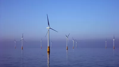 Offshore wind turbines at Barrow Offshore Wind off Walney Island in the Irish Sea