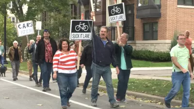Minneapolis Bike Lane Protest