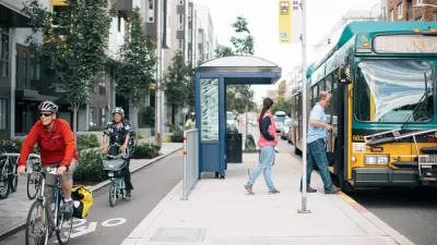 Bus Stop and Bike Lane