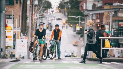 Bus Stop and Bike Lane