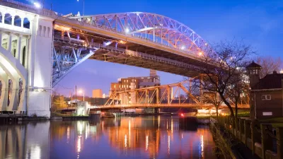 Former Detroit-Superior Bridge (now Veterans Memorial Bridge) in Cleveland, Ohio.