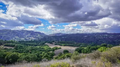 View of Topanga Canyon in the Santa Monica Mountains.