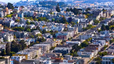 Aerial view of dense housing in San Francisco Bay Area.