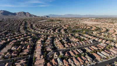 Sprawling housing development in suburban Summerlin near Las Vegas, Nevada.
