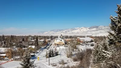 Snowy vista of Bozeman, Montana