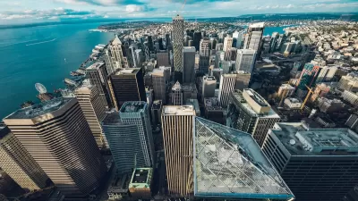 Aerial view of downtown Seattle, Washington.