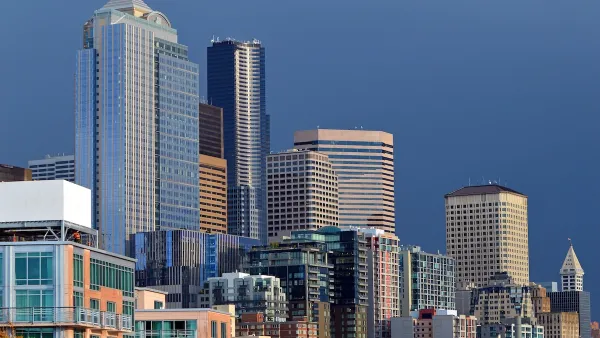 Downtown Seattle skyline on an overcast day.