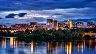 Dusk view of downtown Arlington, Virginia skyline