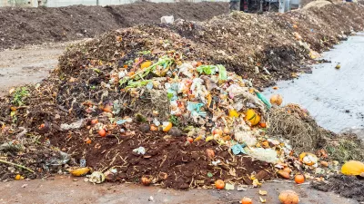 Large mound of food waste separated for composting.