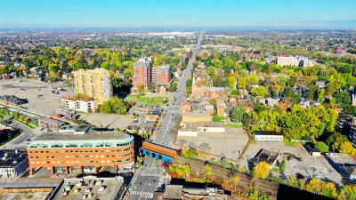 Aerial view of Brampton, Ontario, Canada.