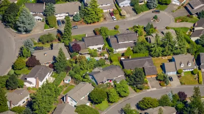Aerial view of single-family homes in Issaquah, Washington.