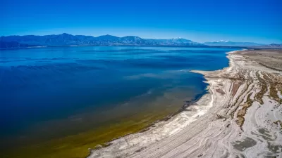 Aerial view of Salton Sea, California.