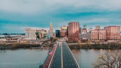 Skyline of Hartford, Connecticut as seen from across river.