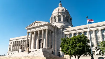Missouri state capitol dome in Jefferson City, MO.