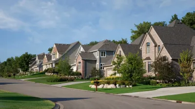 Row of suburban homes.