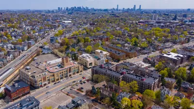 Aerial view of Cambridge, Massachusetts.