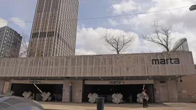 MARTA public transit train station in downtown Atlanta, Georgia.