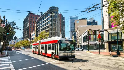 Trolley bus in San Francisco, California.