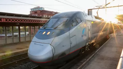 Acela train at Wilmington station in Wilmington, Delaware.