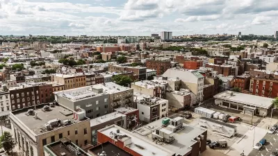 Aerial view of Hoboken, New Jersey.