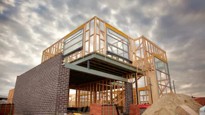 Modern building under construction.