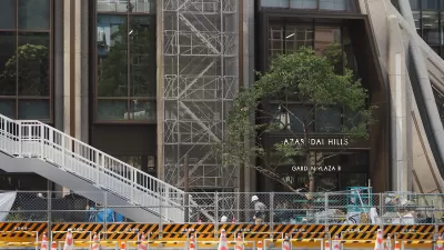 The construction site of a new development in the Azabudai Hills neighborhood of Tokyo.