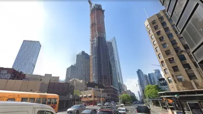 An image of the Brooklyn Tower under construction in Brooklyn.