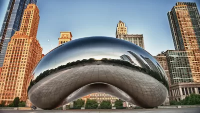 The Chicago Bean At Sunrise