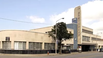 Art Deco Greyhound bus terminal in downtown Cleveland, Ohio.