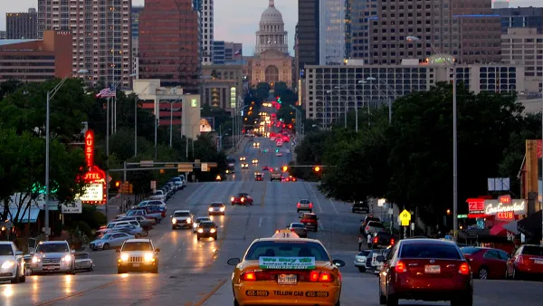 Congress Ave, looking toward the state Capitol building