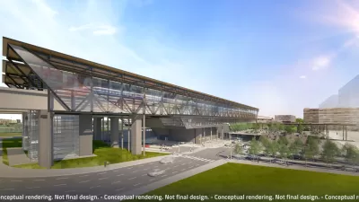 Conceptual rendering of proposed Dallas bullet train station