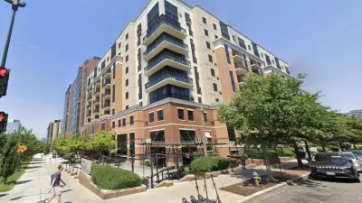 Google Street View of modern multistory apartment building in Washington, D.C.