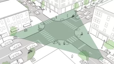 Diagram of visibility at urban intersection.