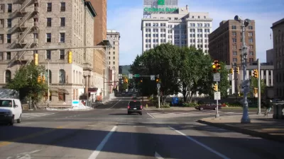 Downtown Wilkes-Barre, Pennsylvania, United States.