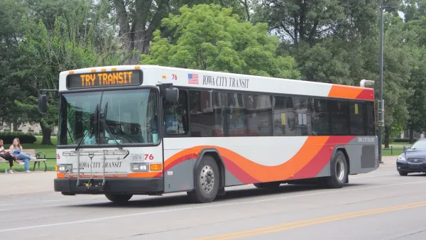Iowa City transit bus.