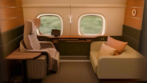 A fancy train compartment