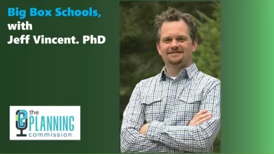 Green graphic with headshot of Jeff Vincent for The Planning Commission podcast.
