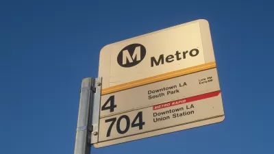 Los Angeles Bus Stop Sign